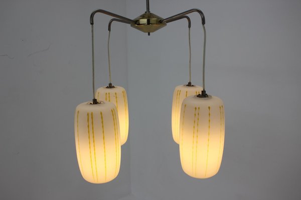 Mid-Century Glass Pendant Lamp, Germany, 1970s-TZ-745586