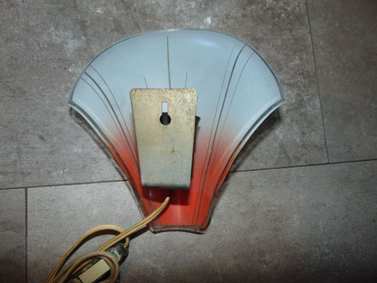 Mid-Century Glass Sconce-CAQ-632748