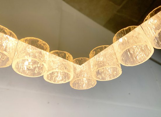 Mid-Century Glass Square Ceiling Lamp from Doria Leuchten, 1960s-UAH-1571109