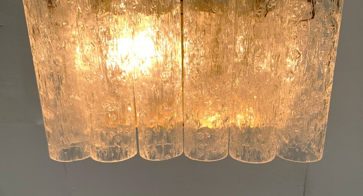 Mid-Century Glass Square Ceiling Lamp from Doria Leuchten, 1960s-UAH-1571109