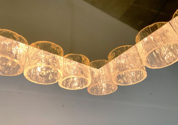 Mid-Century Glass Square Ceiling Lamp from Doria Leuchten, 1960s-UAH-1571109