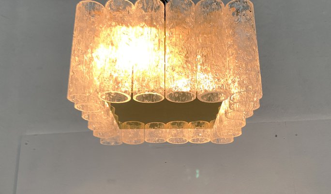 Mid-Century Glass Square Ceiling Lamp from Doria Leuchten, 1960s-UAH-1571109