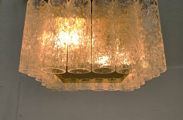 Mid-Century Glass Square Ceiling Lamp from Doria Leuchten, 1960s-UAH-1571109