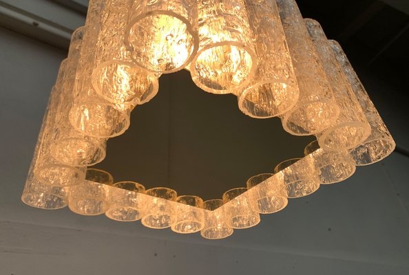 Mid-Century Glass Square Ceiling Lamp from Doria Leuchten, 1960s-UAH-1571109