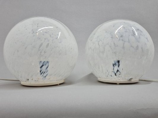 Mid-Century Glass Table Lamp, 1970s, Set of 2-TZ-1181301