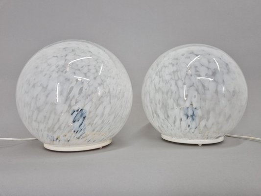 Mid-Century Glass Table Lamp, 1970s, Set of 2-TZ-1181301