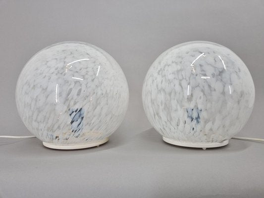 Mid-Century Glass Table Lamp, 1970s, Set of 2-TZ-1181301