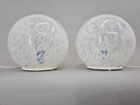 Mid-Century Glass Table Lamp, 1970s, Set of 2-TZ-1181301