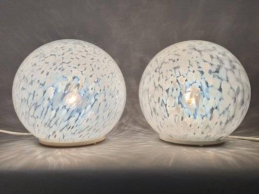 Mid-Century Glass Table Lamp, 1970s, Set of 2-TZ-1181301