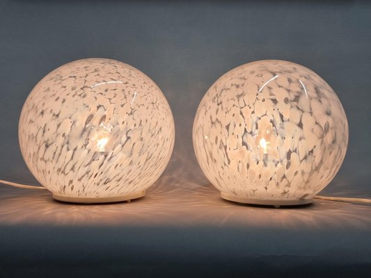 Mid-Century Glass Table Lamp, 1970s, Set of 2-TZ-1181301