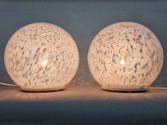 Mid-Century Glass Table Lamp, 1970s, Set of 2-TZ-1181301