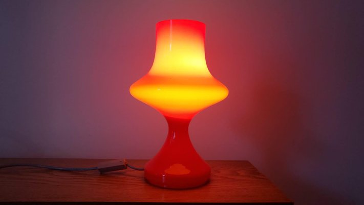 Mid-Century Glass Table Lamp, Tabery, 1970s-TZ-1117895