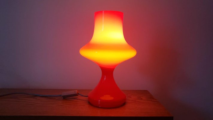 Mid-Century Glass Table Lamp, Tabery, 1970s-TZ-1117895