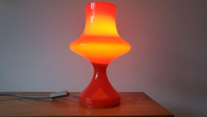 Mid-Century Glass Table Lamp, Tabery, 1970s-TZ-1117895