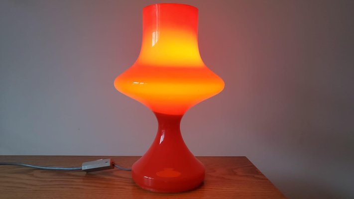 Mid-Century Glass Table Lamp, Tabery, 1970s-TZ-1117895