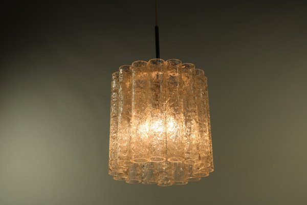 Mid-Century Glass Tube Pendant Lamp from Doria Leuchten, 1960s-FUP-640739