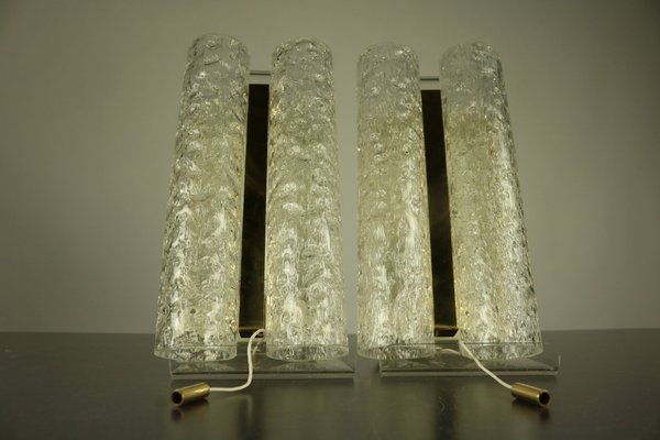 Mid-Century Glass Tube Sconces from Doria Leuchten, 1960s, Set of 2-FUP-667464