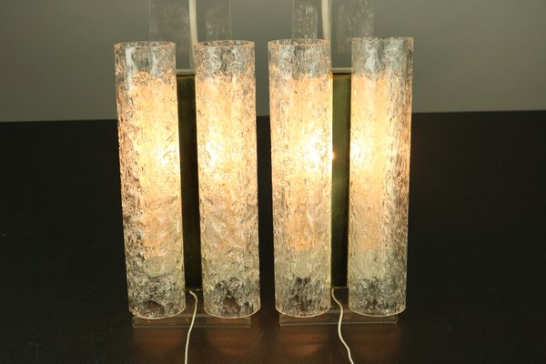 Mid-Century Glass Tube Sconces from Doria Leuchten, 1960s, Set of 2-FUP-667464