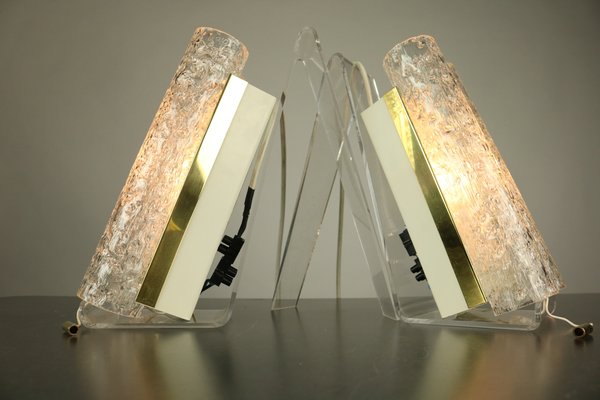 Mid-Century Glass Tube Sconces from Doria Leuchten, 1960s, Set of 2-FUP-667464