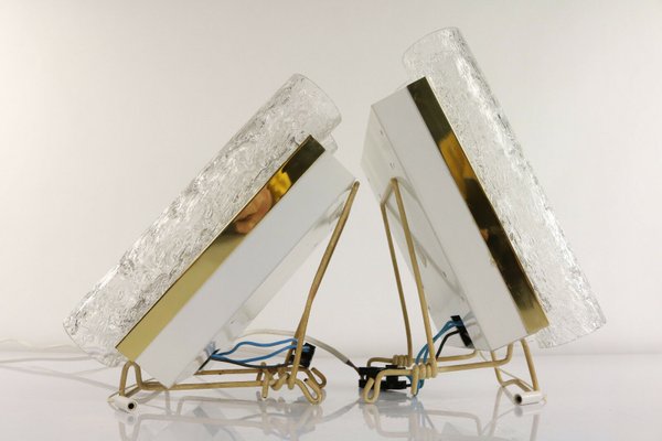 Mid-Century Glass Tube Sconces from Doria Leuchten, 1960s, Set of 2-FUP-691933