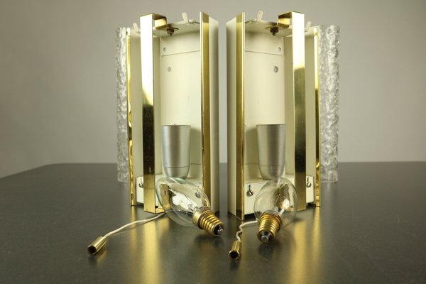 Mid-Century Glass Tube Sconces from Doria Leuchten, 1960s, Set of 2-FUP-667464