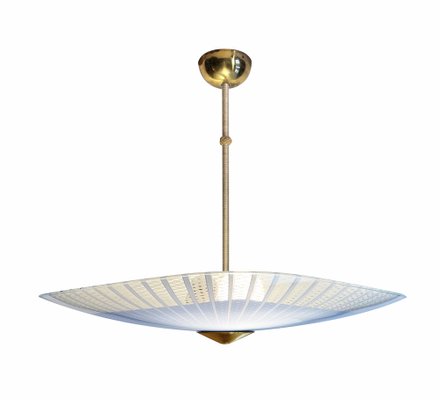 Mid-Century Glass Umbrella Disc Ceiling Lamp from Doria Leuchten, 1950s-PBW-1816840