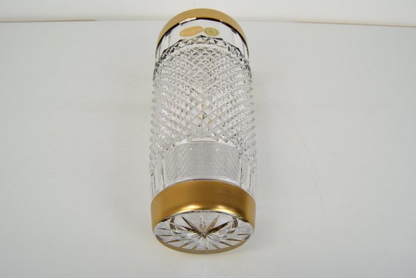 Mid-Century Glass Vase in Bohemia Crystal, 1960s-TZ-1259852