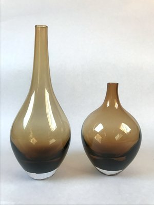 Mid-Century Glass Vase Set, 1960s, Set of 2-NY-828419