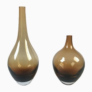 Mid-Century Glass Vase Set, 1960s, Set of 2-NY-828419