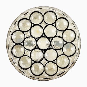 Mid-Century Glass Wall Light or Flush Mount from Limburg, Germany, 1960s-BMM-2016145