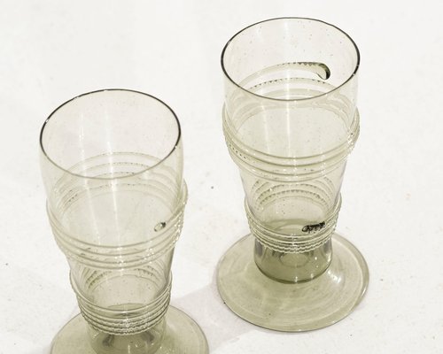 Mid-Century Glasses with Decorations, Set of 4-SA-1791896