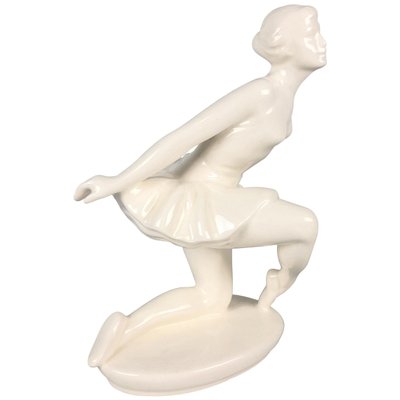 Mid-Century Glazed Ceramic Sculpture of a Ballerina from Jihokera, 1960s-TZ-860057