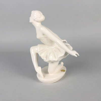 Mid-Century Glazed Ceramic Sculpture of a Ballerina from Jihokera, 1960s-TZ-860057