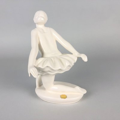 Mid-Century Glazed Ceramic Sculpture of a Ballerina from Jihokera, 1960s-TZ-860057