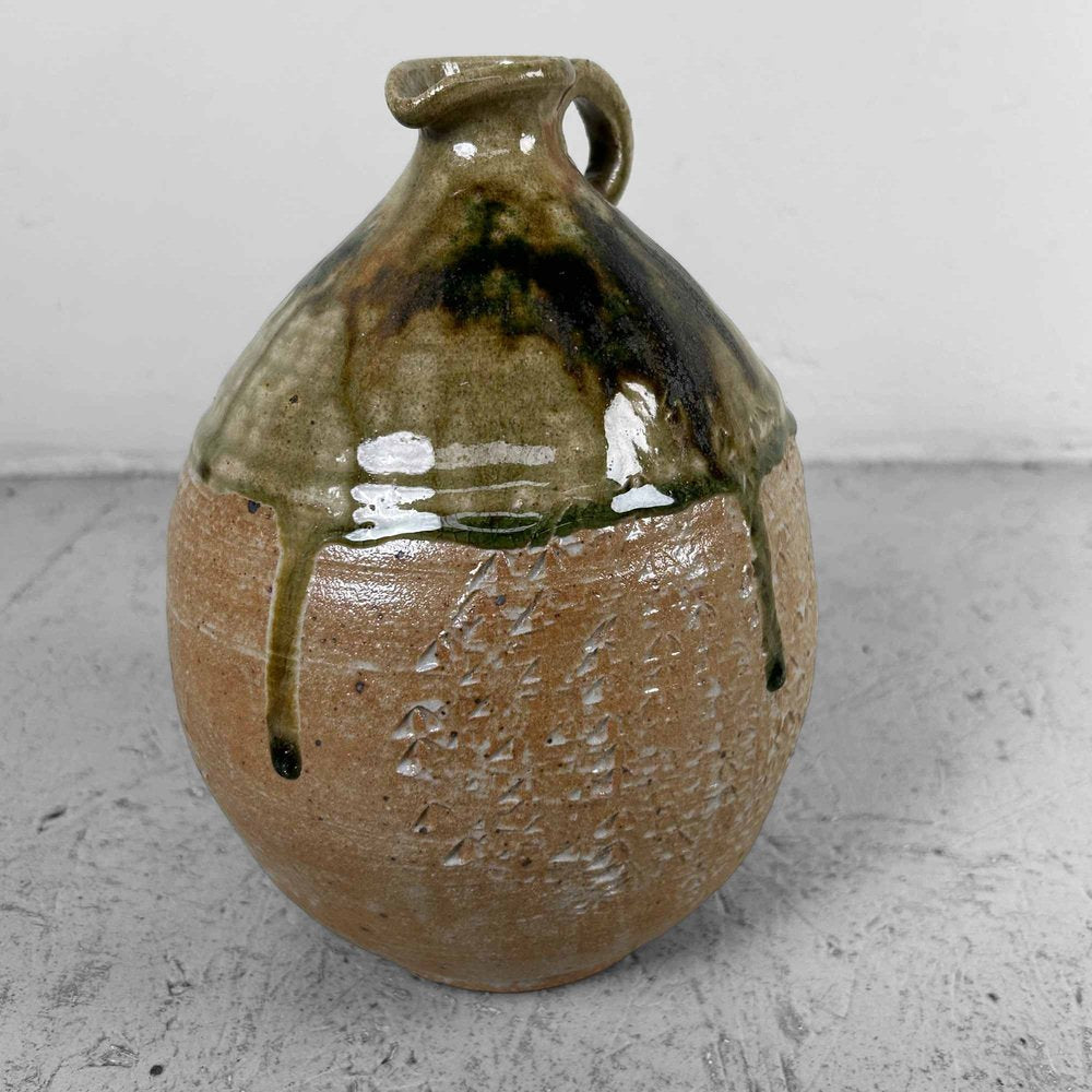 Mid-Century Glazed Ceramic Shigaraki Jug, Japan, 1960s