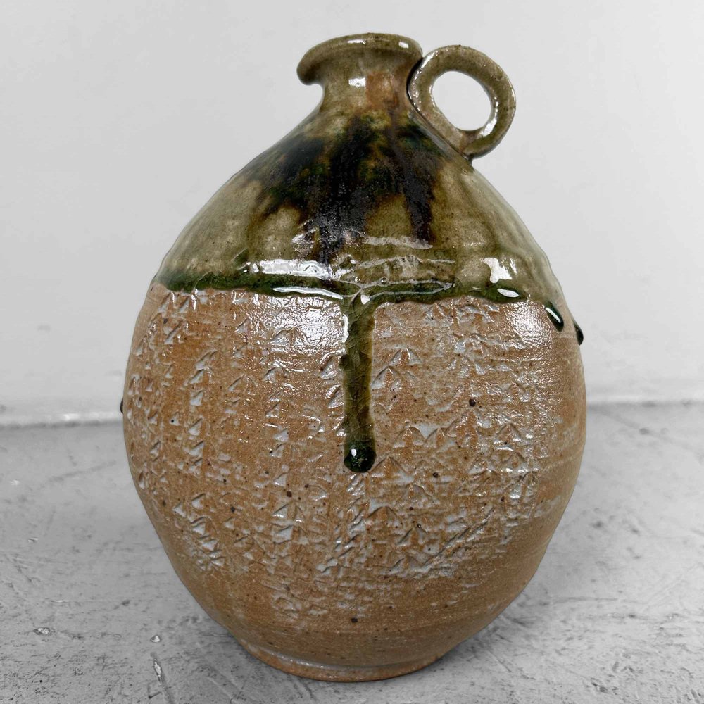 Mid-Century Glazed Ceramic Shigaraki Jug, Japan, 1960s