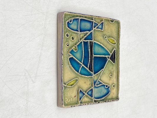 Mid Century Glazed Ceramic Tile Mural by Karl Jüttner, Germany-CZ-1806335