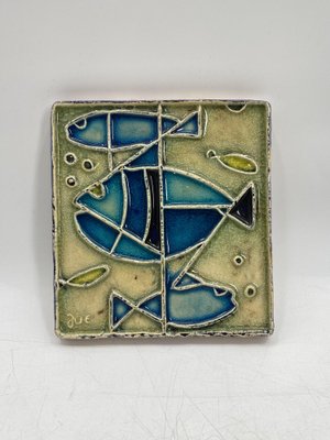 Mid Century Glazed Ceramic Tile Mural by Karl Jüttner, Germany-CZ-1806335