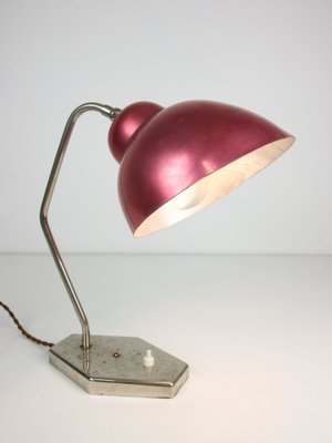 Mid-Century Gold and Red Table Lamps, 1950s, Set of 2-HGJ-1123727