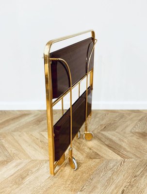 Mid-Century Gold Bar Cart, 1970s-KND-910782