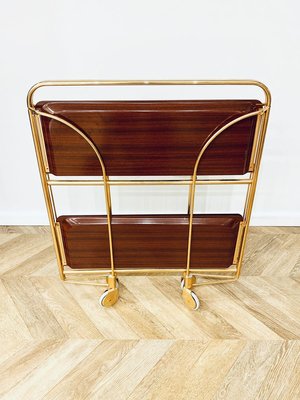 Mid-Century Gold Bar Cart, 1970s-KND-910782