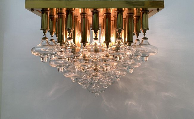 Mid-Century Gold Ceiling Lamp from Kalmar, 1970s-BGP-1442368