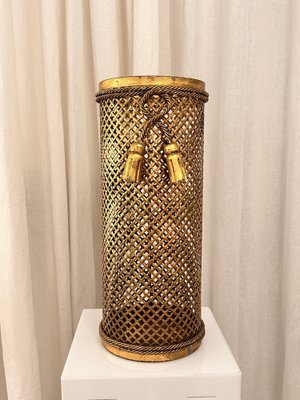 Mid-Century Gold Color Umbrella Stand by Li Puma, 1960s-NOT-1806248