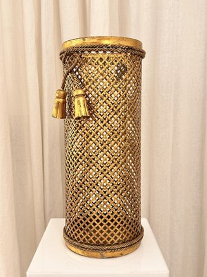 Mid-Century Gold Color Umbrella Stand by Li Puma, 1960s-NOT-1806248