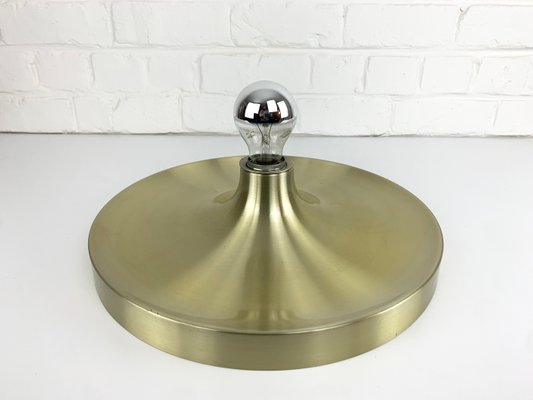 Mid-Century Gold German Flush Light Sconce in the Style of Charlotte Perriand, 1960-70s-ZM-1440702