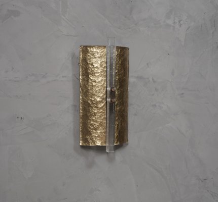 Mid-Century Gold Murano Glass Wall Light, 1990s-UH-1703723