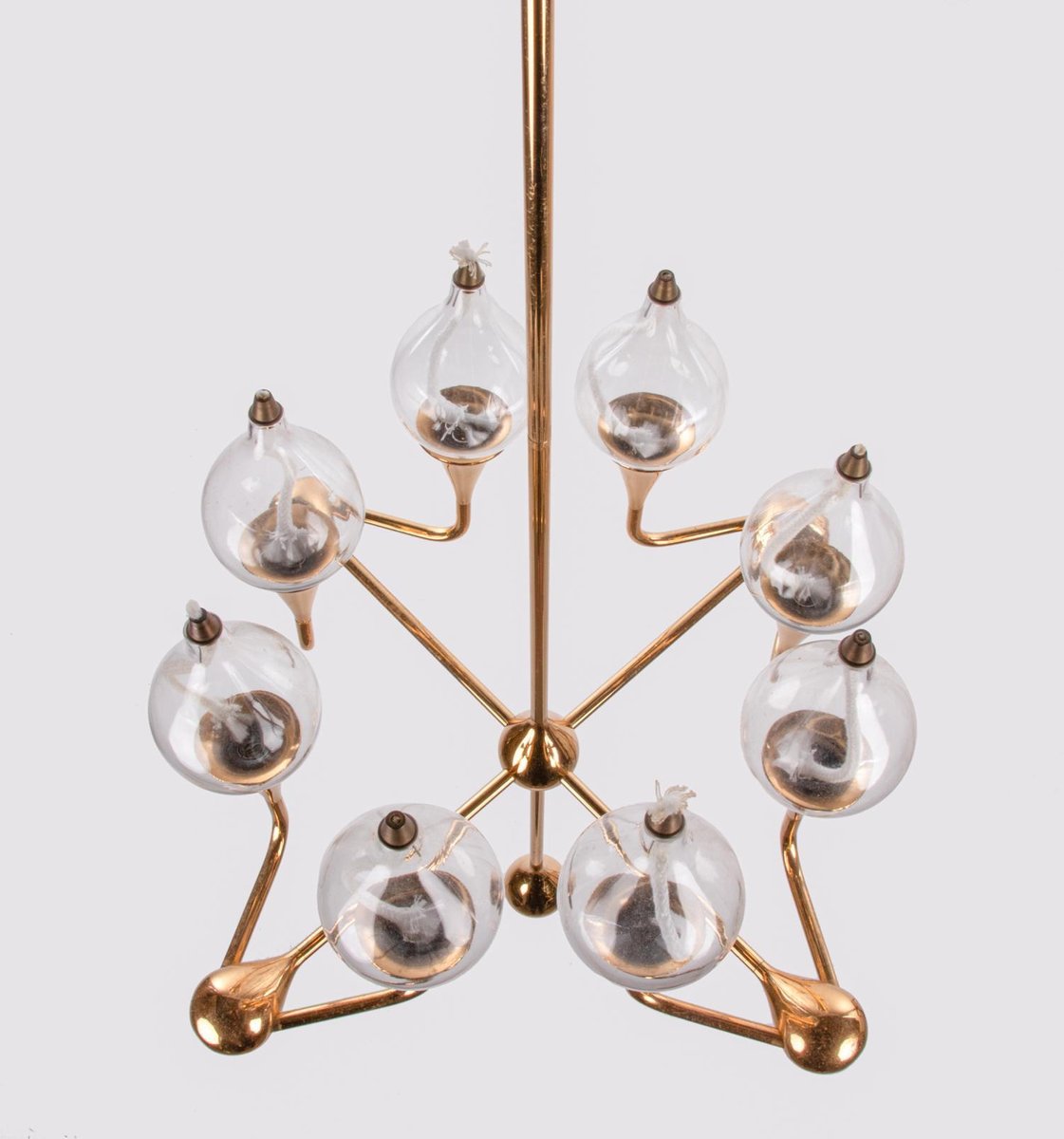 Mid-Century Gold-Plated Oil Candelabra by Freddie Andersen, 1970s