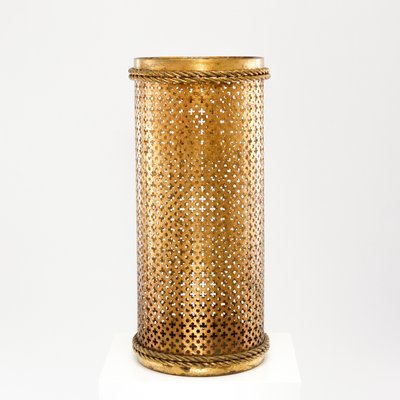 Mid-Century Gold-Plated Umbrella Stand by Li Puma, Florence, Italy, 1950s-QBR-1060437