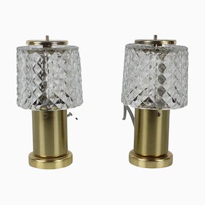 Mid-Century Gold Table Lamps by Kamenický Šenov, 1970s, Set of 2-TZ-1277100