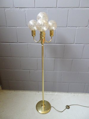 Mid-Century Golden Floor Lamp from Sölken Leuchten-BLG-787244